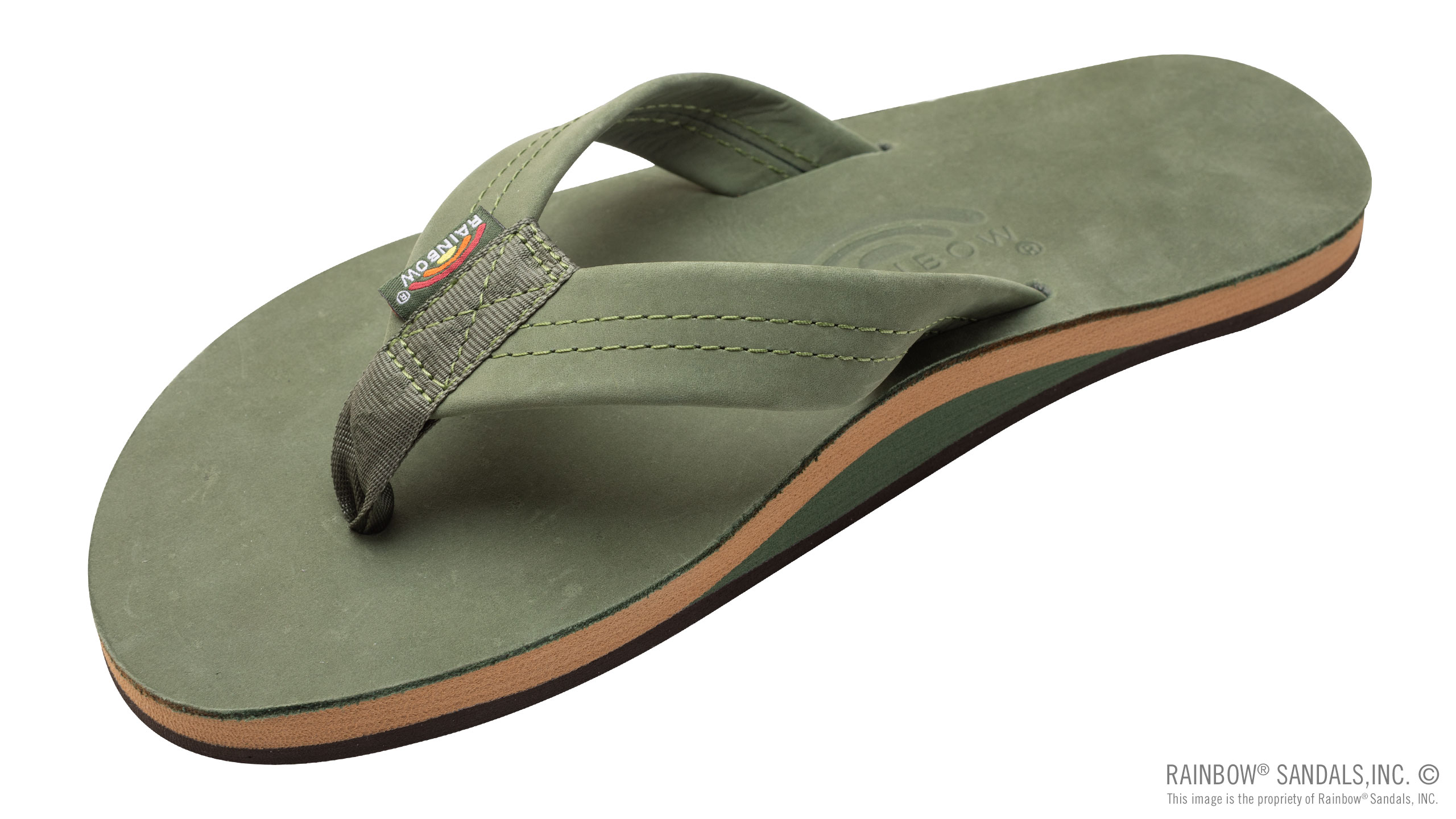 Rainbow sandals men's premier leather single layer wide 2024 strap with arch